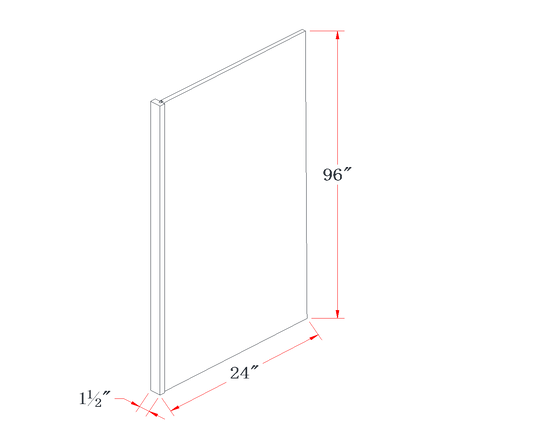 Soft Green Refrigerator End Panel - 24"W x 96"L