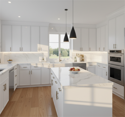 Slim Polar White Shaker Door Sample
