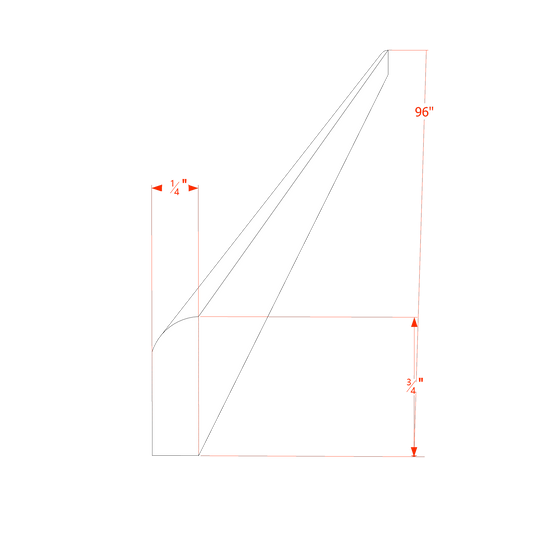 Creamy White - 3/4"W × 96"L Scribe Molding