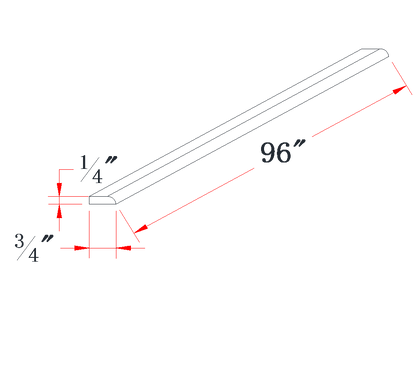 Creamy White Scribe Molding - 3/4"W x 96"L