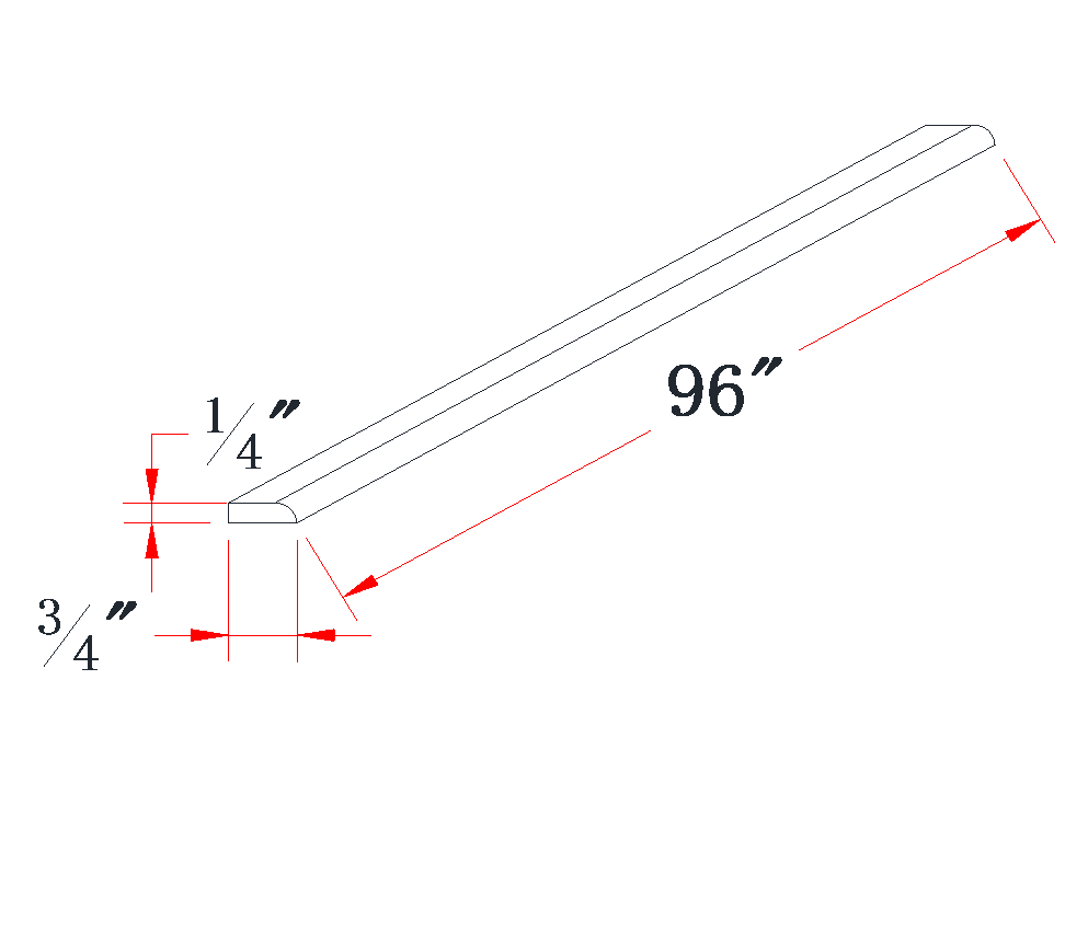 Navy Blue Scribe Molding - 3/4"W x 96"L