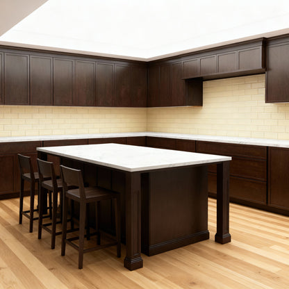 Slim Espresso Brown Standard Wall Cabinet - 36"W x 36"H