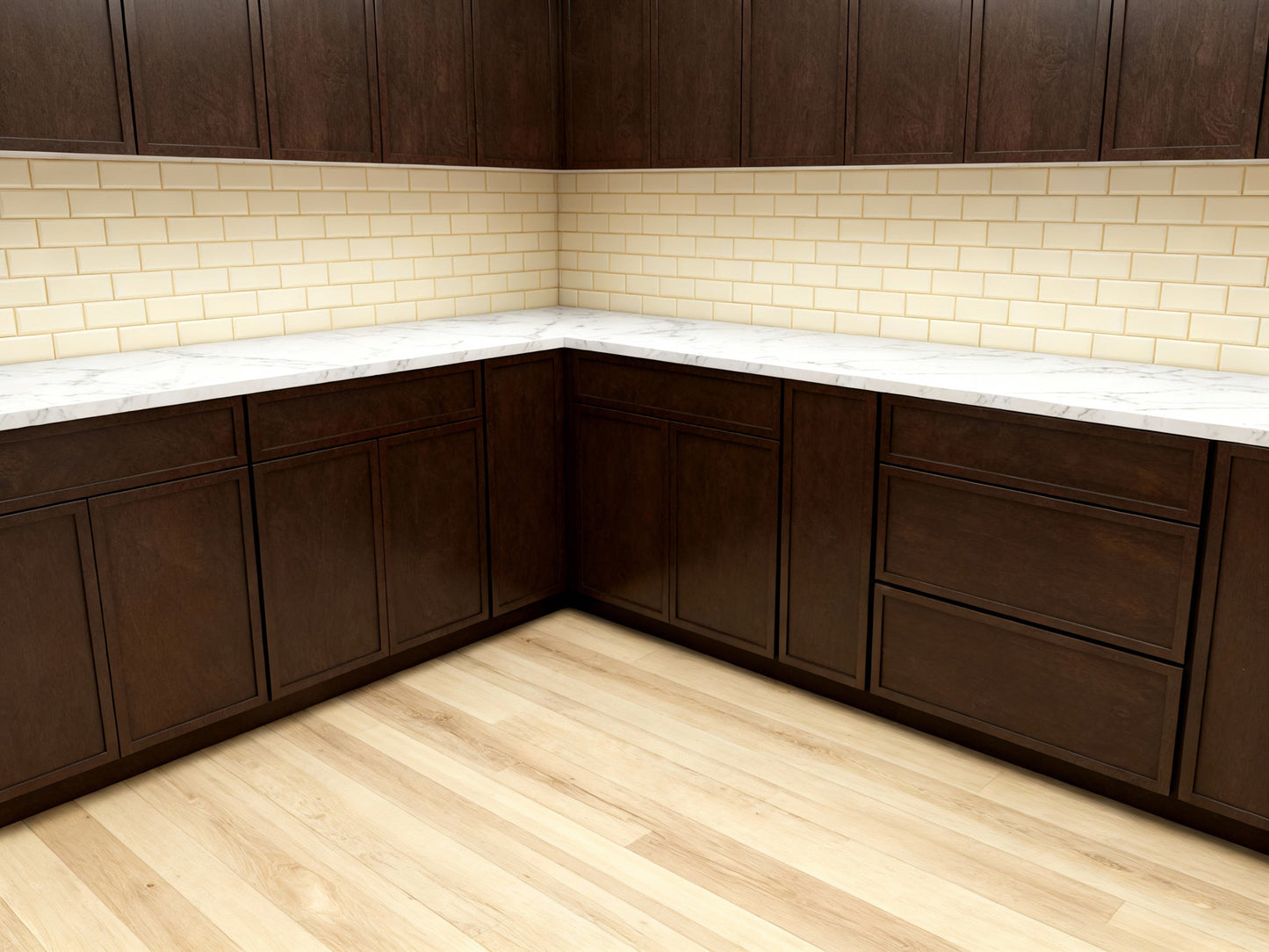 Slim Espresso Brown Shaker 10x10 RTA Cabinets