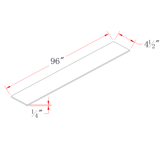 Creamy White Toe Kick - 4-1/2"W x 96"L