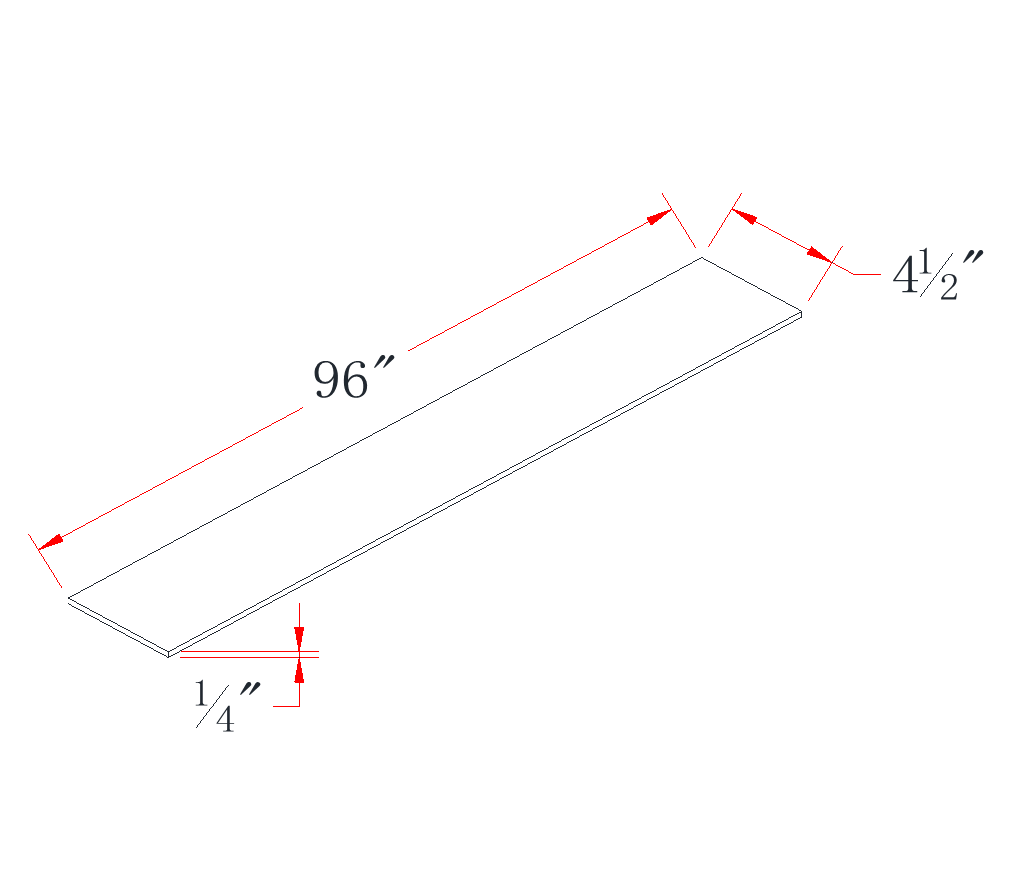 Navy Blue Toe Kick - 4-1/2"W x 96"L