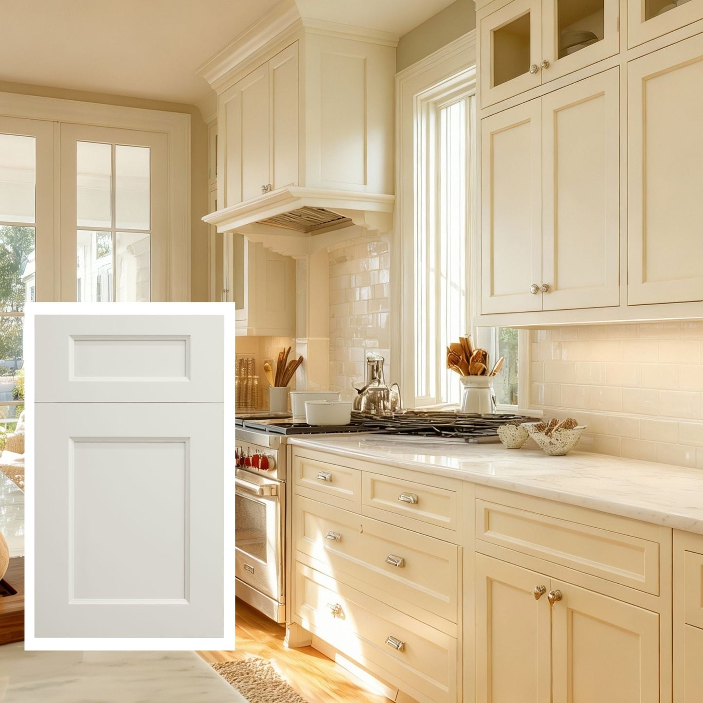 Ivory White Sink Base Cabinet - 30"W