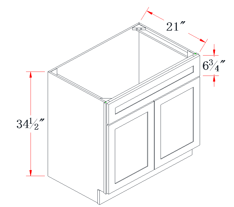 Natural Wood Vanity Sink Base Cabinet - 27"W