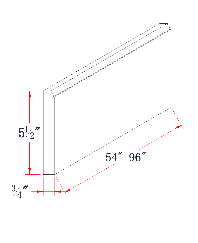 Polar White Straight Valance - 5-1/2"W x 96"L