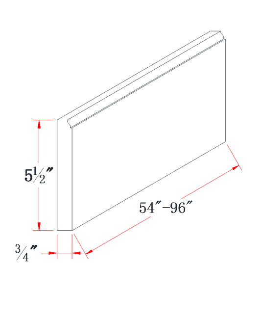 Polar White Straight Valance - 5-1/2"W x 96"L