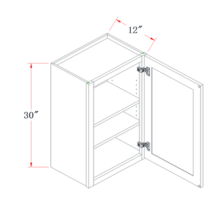 Slim Espresso Brown Standard Wall Cabinet - 18"W x 30"H