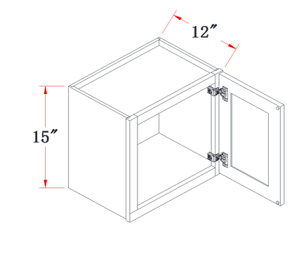 Teal Green Standard Wall Cabinet - 15"W x 15"H