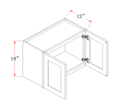 Ivory White Standard Wall Cabinet - 24"W x 18"H