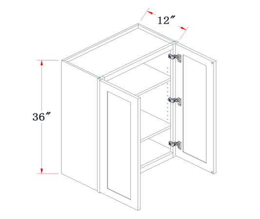 Teal Green Standard Wall Cabinet - 36"W x 36"H
