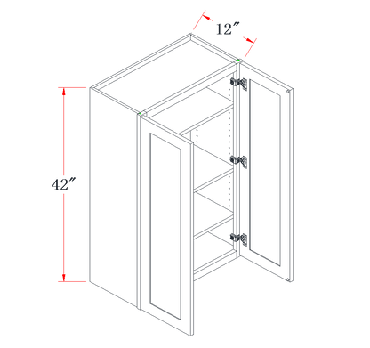 Mist Gray Standard Wall Cabinet - 33"W x 42"H