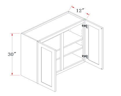 Onyx Black Standard Wall Cabinet - 42"W x 30"H