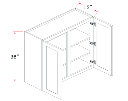 Polar White Standard Wall Cabinet - 42"W x 36"H
