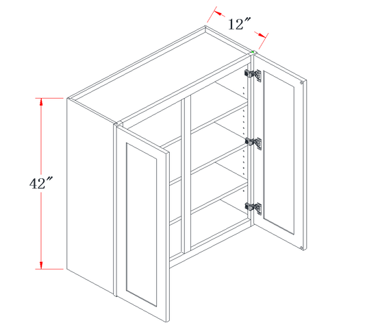 Teal Green Standard Wall Cabinet - 39"W x 42"H