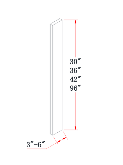 Charcoal Gray All-Purpose Filler - 06"W x 42"L