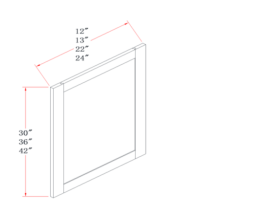 Onyx Black Base Decorative Door Panel - 23-1/2"W x 29-1/2"L