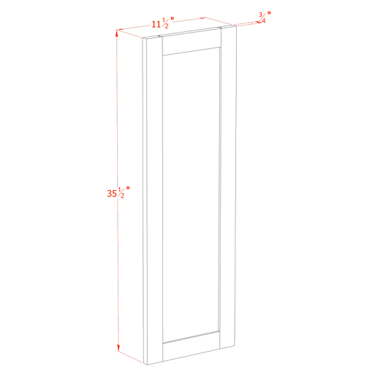 Mocha Brown - 11-1/2"W × 35-1/2"L Wall Decorative Door Panel