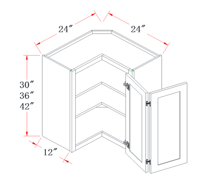 Polar White Easy-Reach Wall Cabinet - 24"W x 30"H