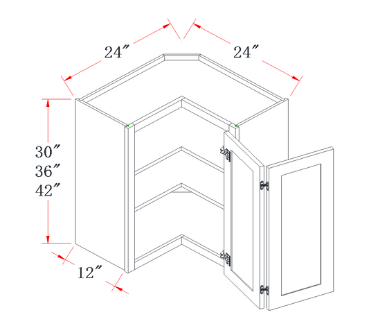 Slim Espresso Brown Easy-Reach Wall Cabinet - 24"W x 42"H