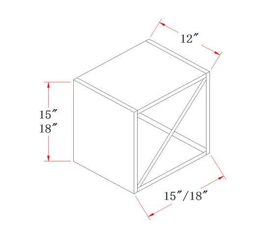 Mist Gray Wine Rack Wall Cabinet - 18"W x 18"H