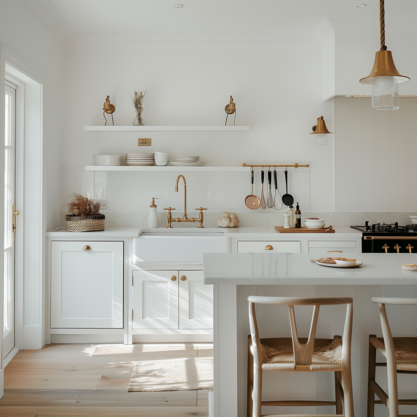 Polar White Shaker 10x10 RTA Cabinets