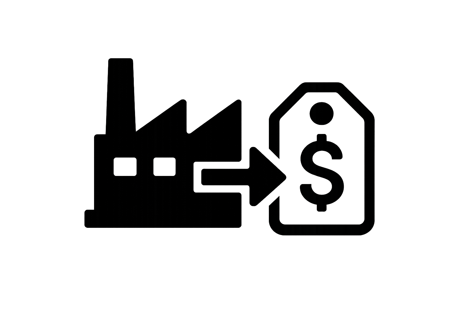 Factory-direct pricing  icon   Without text  