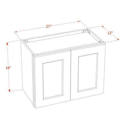 Frost White - 27"W x 18"H Standard Wall Cabinet - NextCabinets