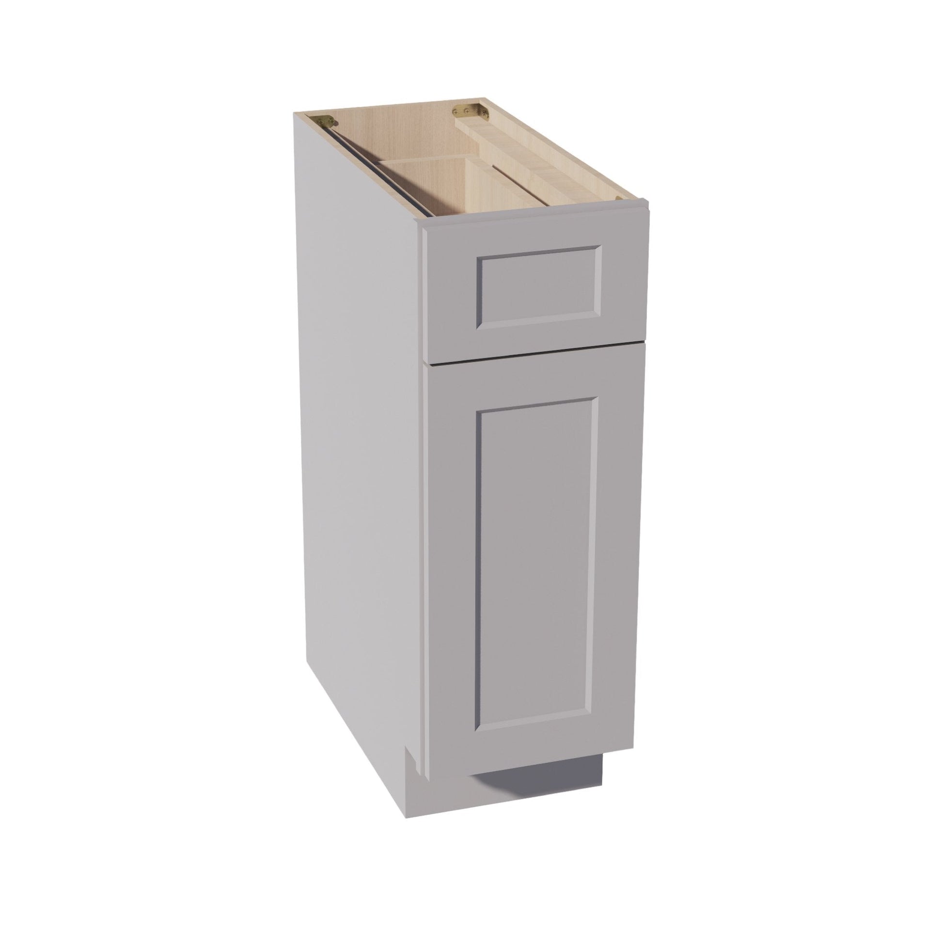 HA - B12: Ash Gray Shaker 12" 1 Drawer 1 Door Standard Base Cabinet - NextCabinets