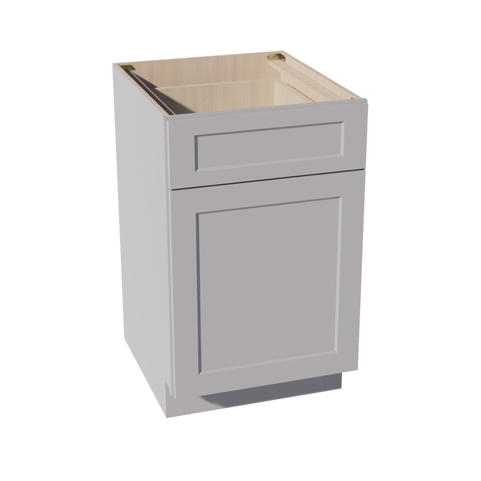 HA - B21: Ash Gray Shaker 21" 1 Drawer 1 Door Standard Base Cabinet - NextCabinets