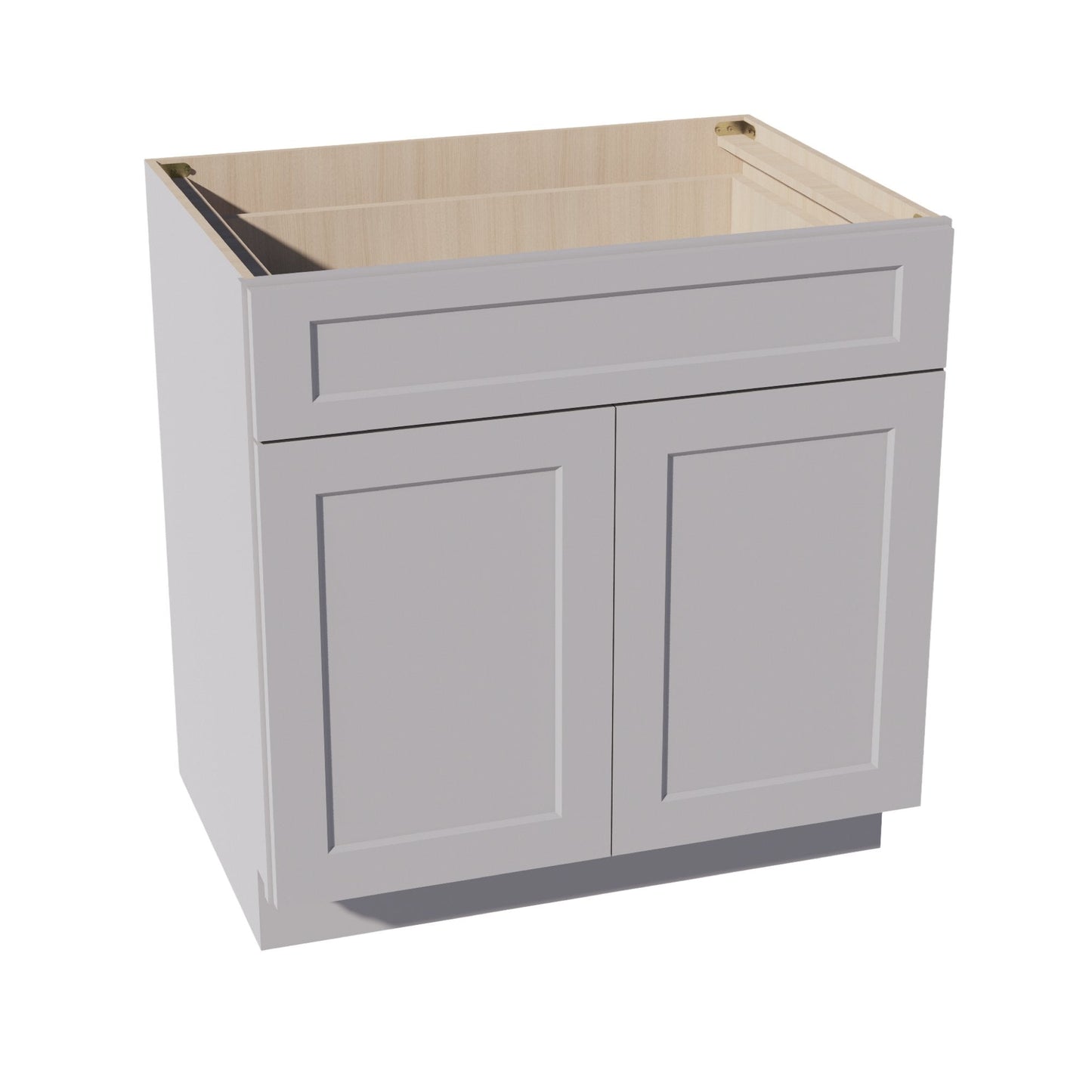 HA - B33: Frost White Shaker 33" 1 Drawer 2 Doors Standard Base Cabinet - NextCabinets