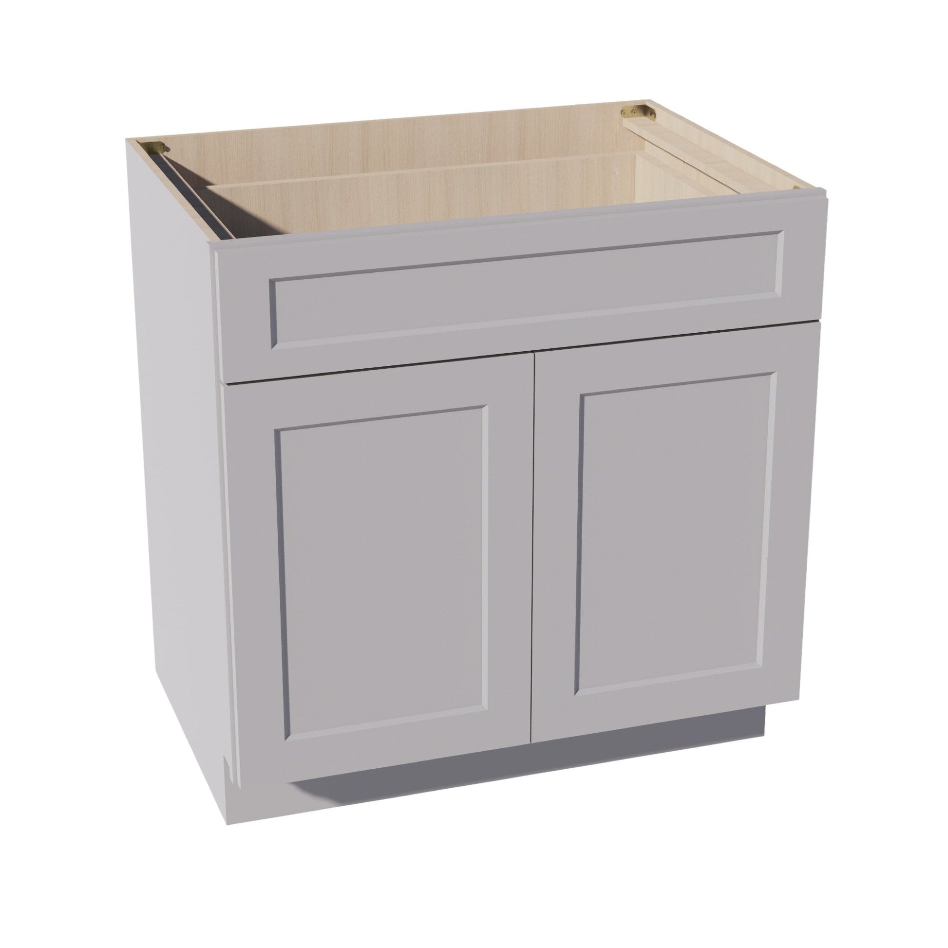 HA - B33: Frost White Shaker 33" 1 Drawer 2 Doors Standard Base Cabinet - NextCabinets
