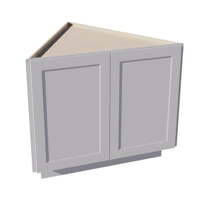 HA - BEC24: Ash Gray Shaker 24" 2 Full Height Door Angled End Base Cabinets - NextCabinets