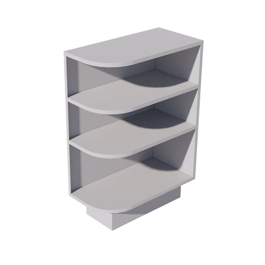 HA - BES12R: Ash Gray Shaker 12" 4 Shelves End Shelf Corner Base Cabinets (Right Open) - NextCabinets