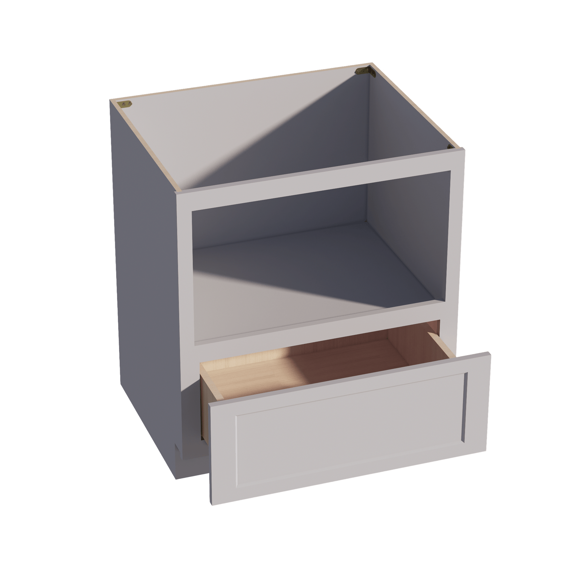 HA - BMC30:Ash Gray Shaker 30" 1 Drawer Base Built - in Microwave Cabinets - NextCabinets