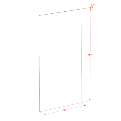 HA - BP48x96 - 1/4: Ash Gray Shaker 48"W x 96"H x 1/4"D Base End Skin Panel - NextCabinets