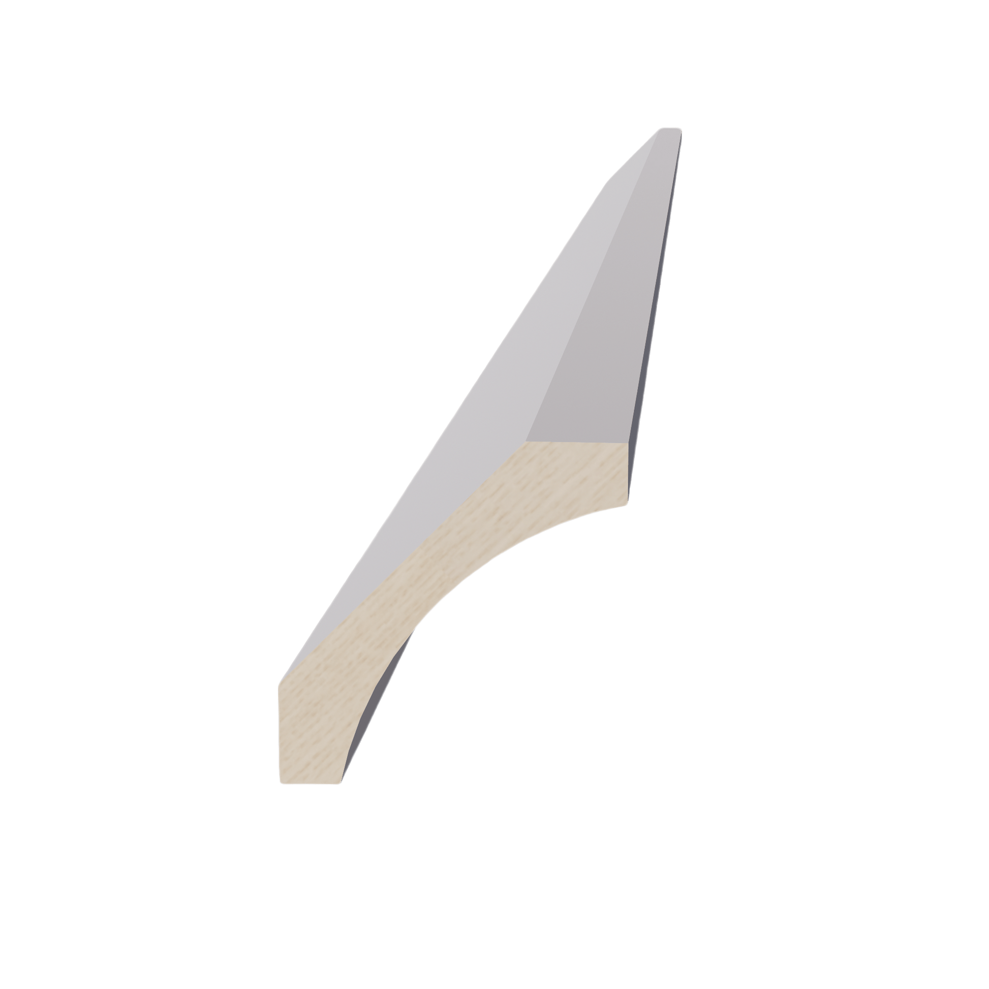 HA - CM4: Ash Gray Shaker 96"W x 2 - 1/2"H x 2 - 1/2"D Crown Molding - NextCabinets