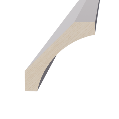 HA - CM4: Ash Gray Shaker 96"W x 2 - 1/2"H x 2 - 1/2"D Crown Molding - NextCabinets