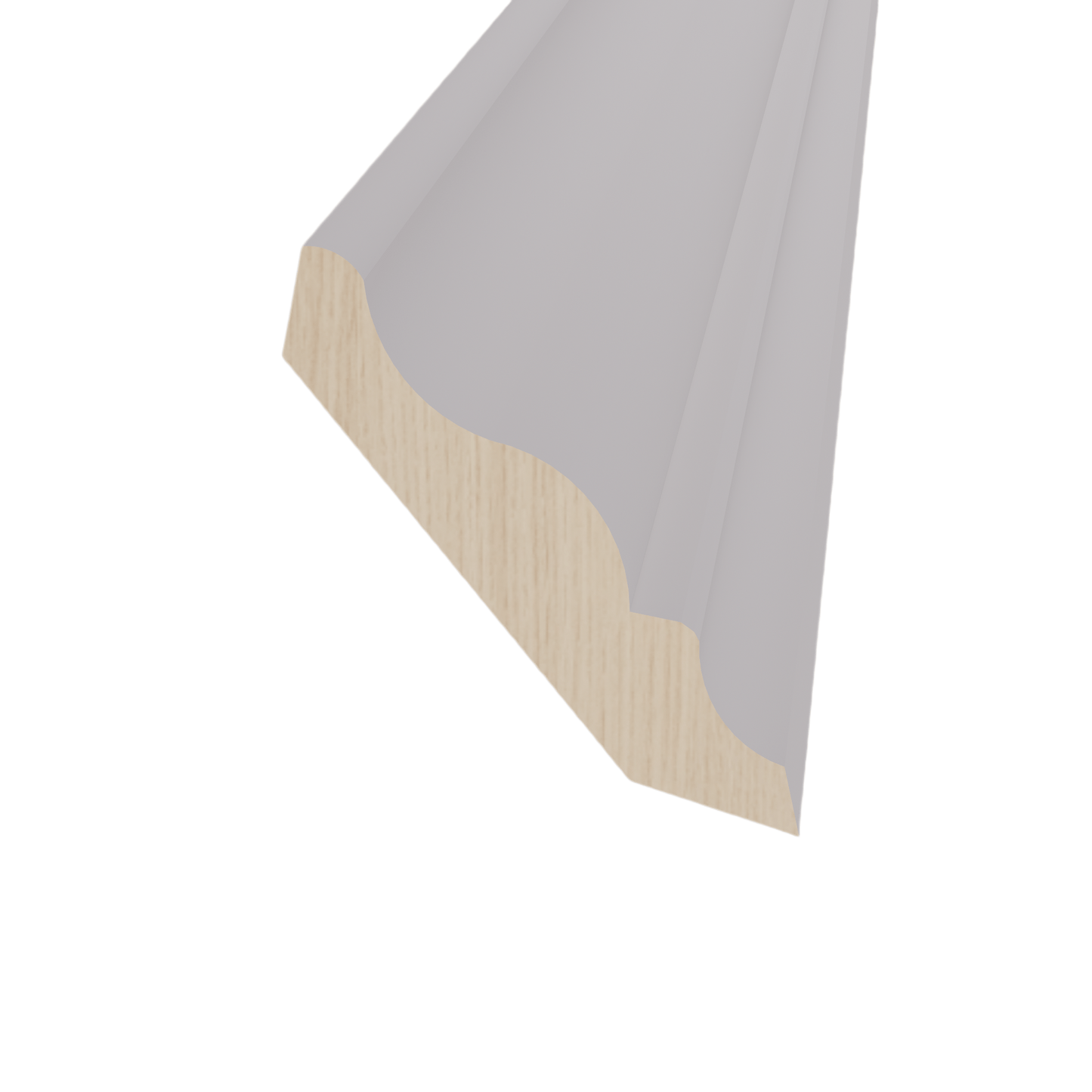 HA - CM6: Ash Gray Shaker 96"W x 3 - 1/2"H x 2 - 1/2"D Crown Molding - NextCabinets