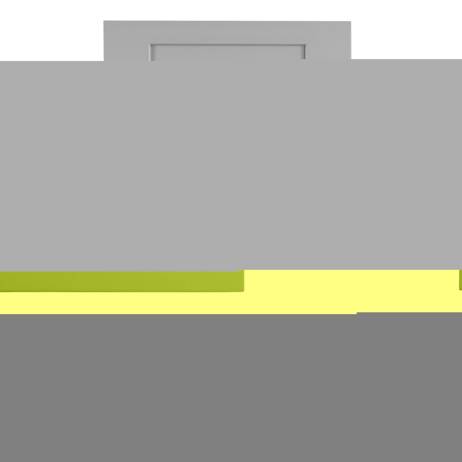 HA - DB27: Ash Gray Shaker 27" 3 Drawers Base Cabinet - NextCabinets