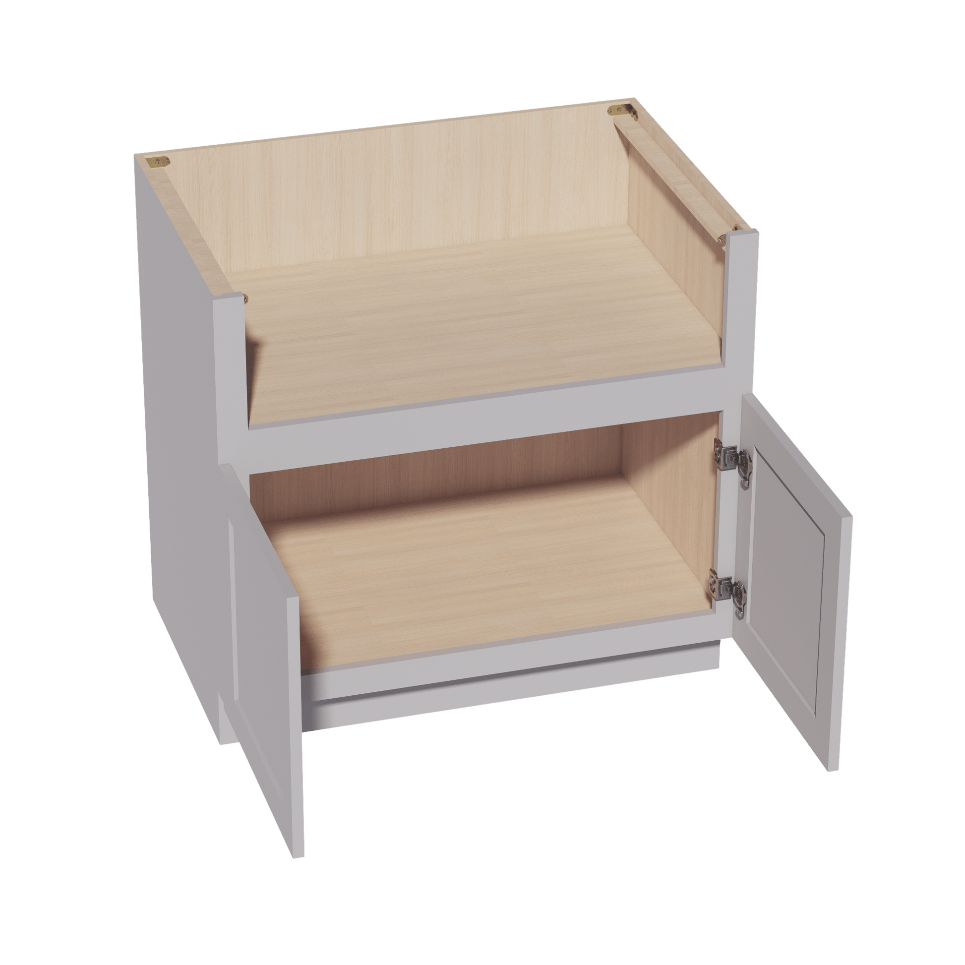 HA - FS36: Ash Gray Shaker 36" 2 Doors Farm House Sink Base Cabinet - NextCabinets