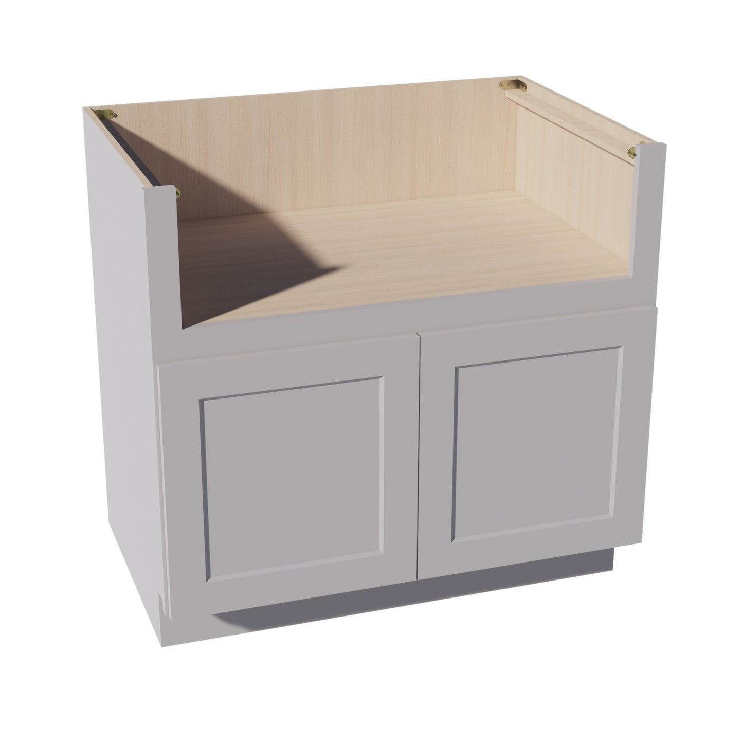 HA - FS36: Ash Gray Shaker 36" 2 Doors Farm House Sink Base Cabinet - NextCabinets