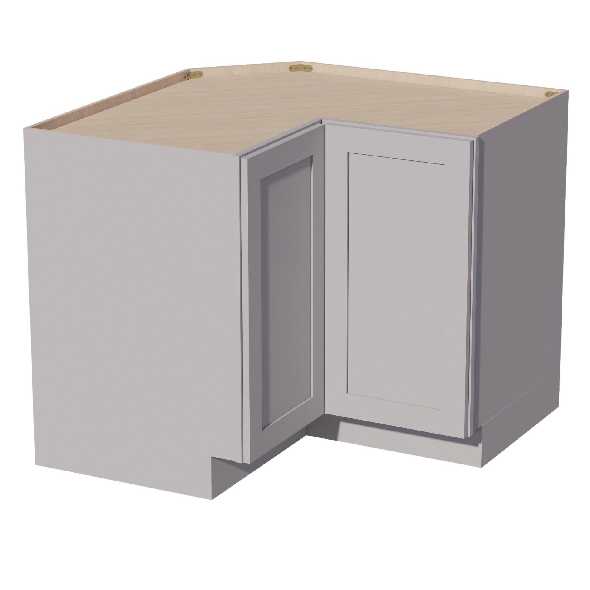 HA - LSB33: Ash Gray Shaker 33" 2 Doors Lazy Susan Corner Base Cabinets - NextCabinets