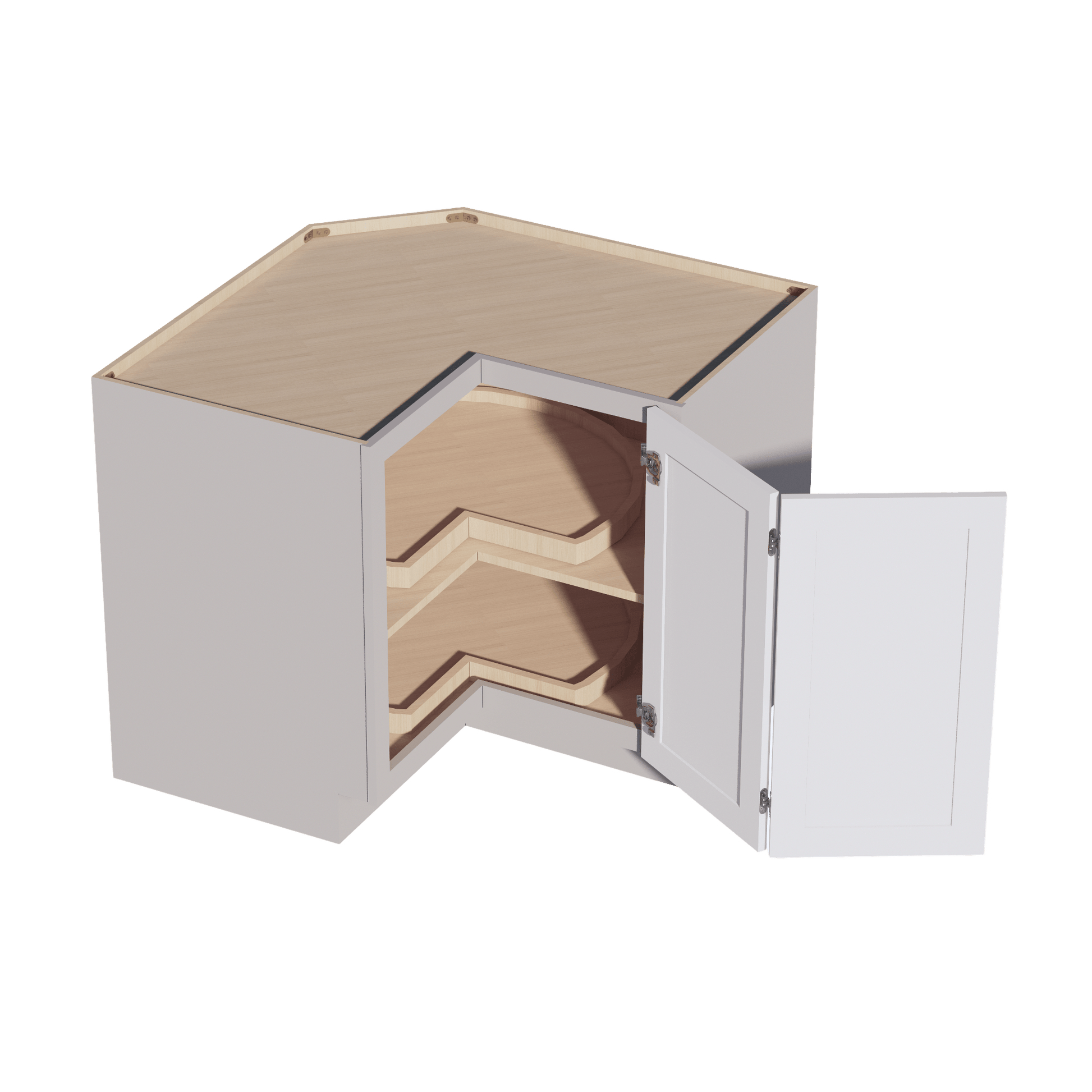 HA - LSB33: Ash Gray Shaker 33" 2 Doors Lazy Susan Corner Base Cabinets - NextCabinets