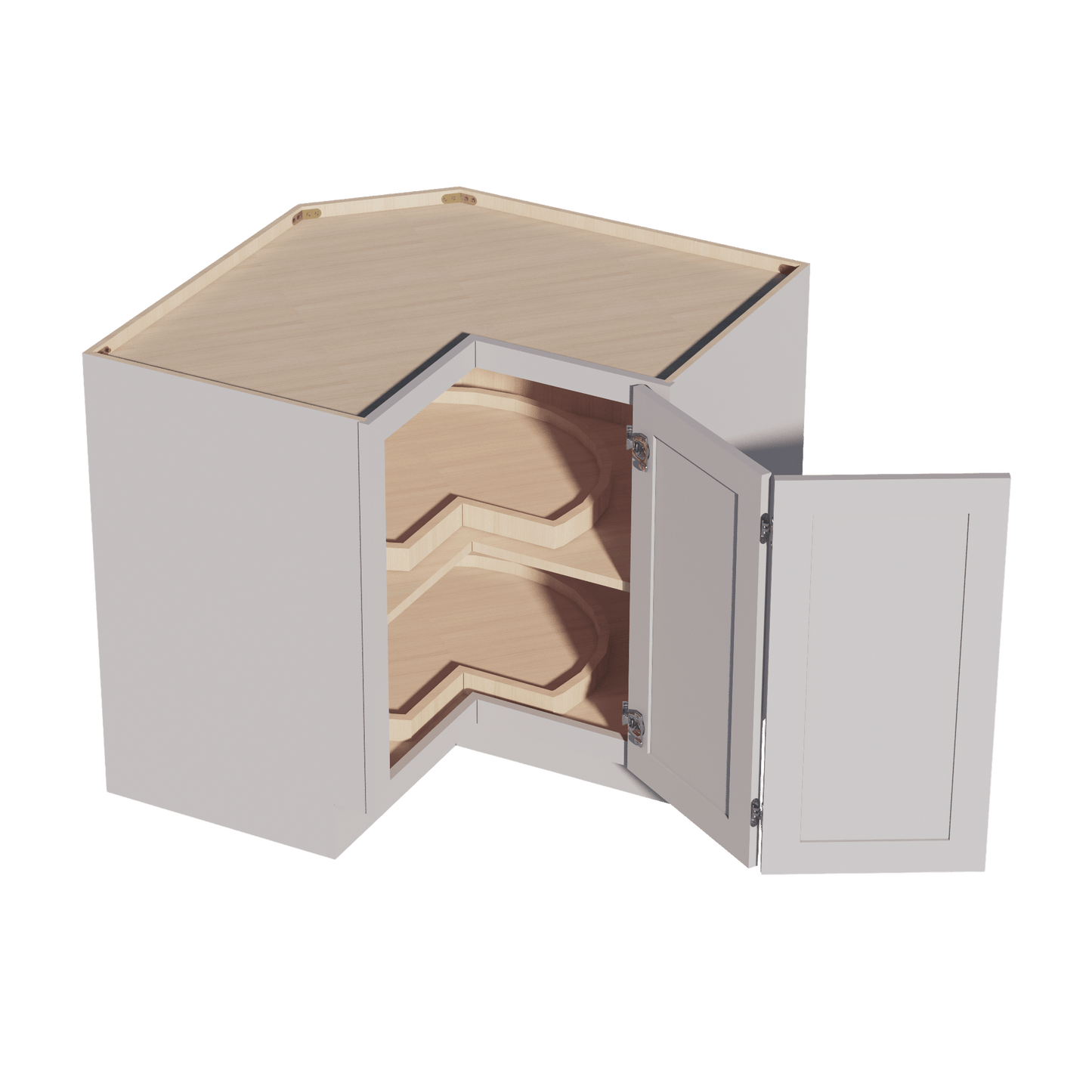 HA - LSB36: Ash Gray Shaker 36" 2 Doors Lazy Susan Corner Base Cabinets - NextCabinets
