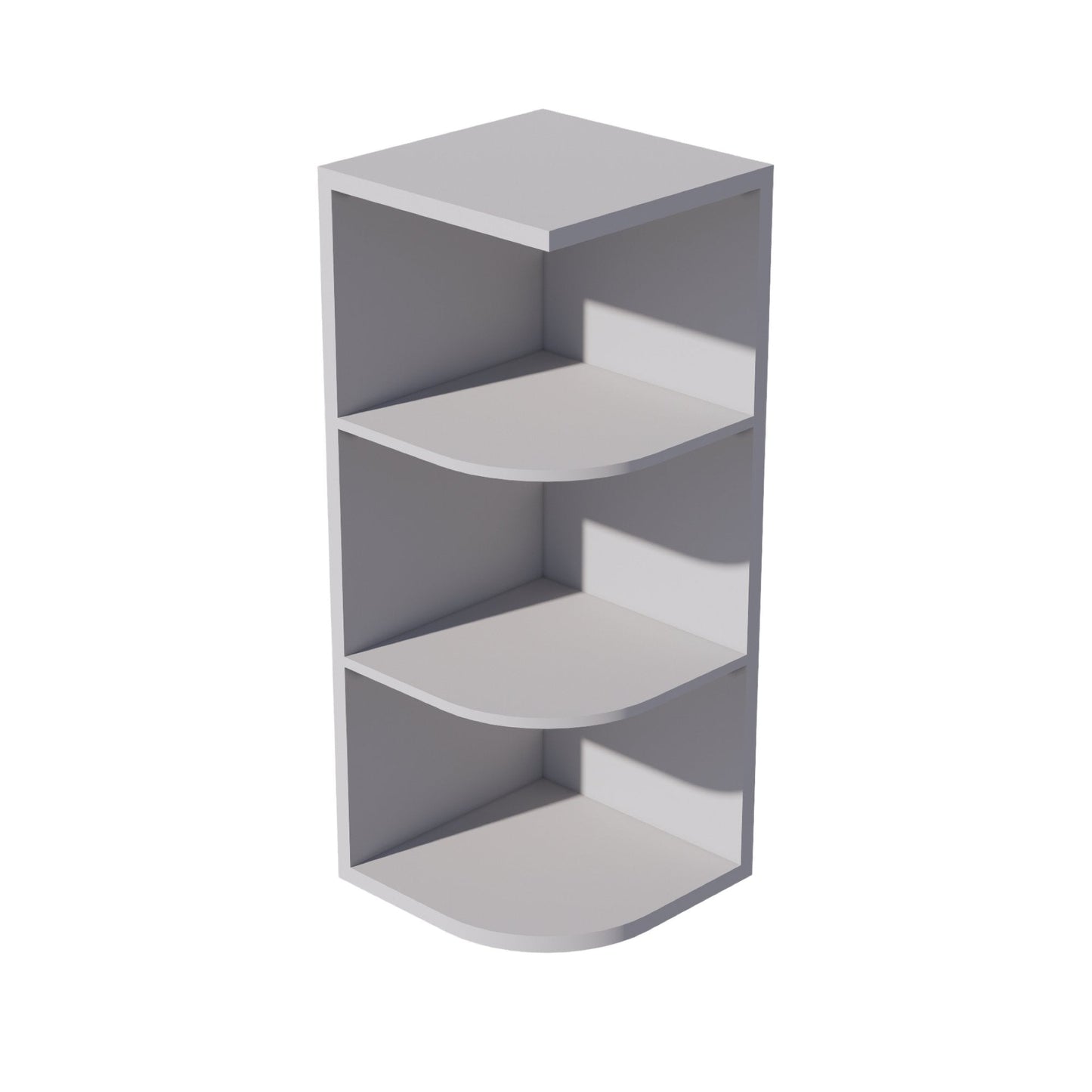 HA - OE1230: Ash Gray Shaker 12"W x 30"H 4 Shelves Wall End Shelf Cabinet - NextCabinets