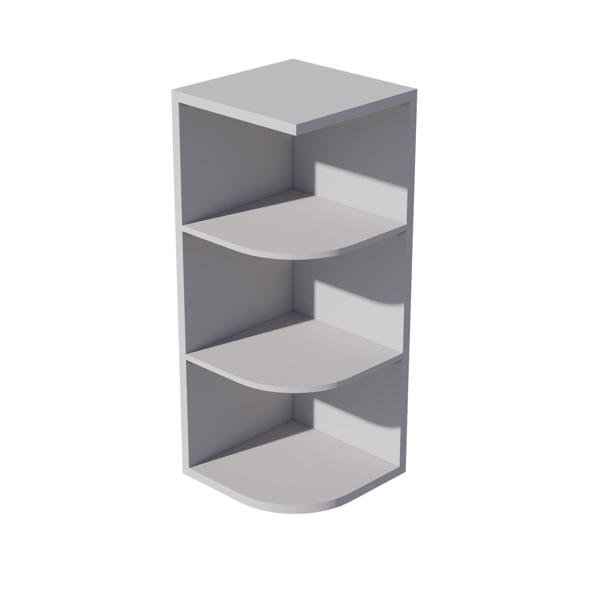 HA - OE1230: Ash Gray Shaker 12"W x 30"H 4 Shelves Wall End Shelf Cabinet - NextCabinets