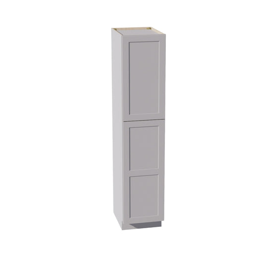 HA - TP1884: Ash Gray Shaker 18"W x 84"H x 24"D 2 Doors & 5 Shelves Tall Shelf Pantry Cabinets - NextCabinets